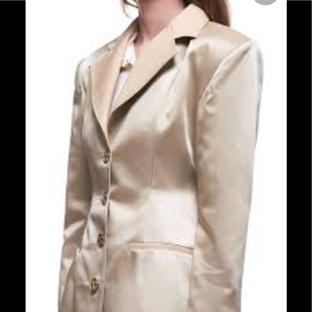 Vintage Nina K Champagne Blush Satiny Evening Blazer Size 4 - Picture 6 of 8